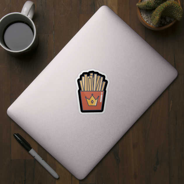 Hand Drawn French Fries Potatoes Fast Food by LittleFlairTee